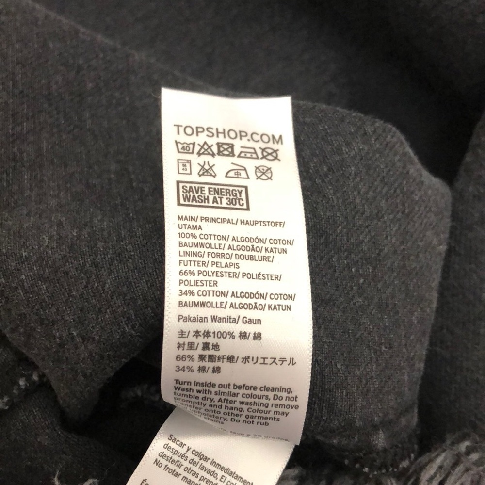 TOPSHOP by Boutique Black Denim Asymmetric Dress 6 - Picture 7 of 8